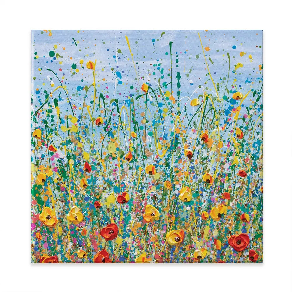 Blue Meadow Square Canvas Print Blue Meadow Square Canvas Print wall art product Olga Tkachyk