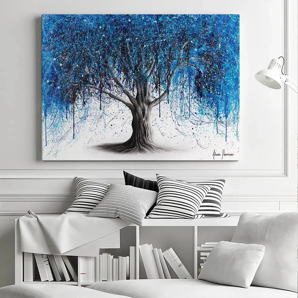 Blue Midnight Tree Canvas Print Blue Midnight Tree Canvas Print wall art product Ashvin Harrison