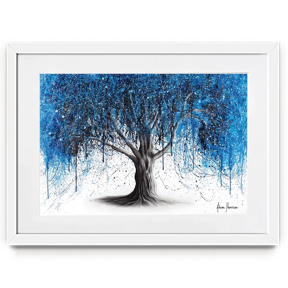 Blue Midnight Tree Framed Art Print Blue Midnight Tree Framed Art Print wall art product Ashvin Harrison