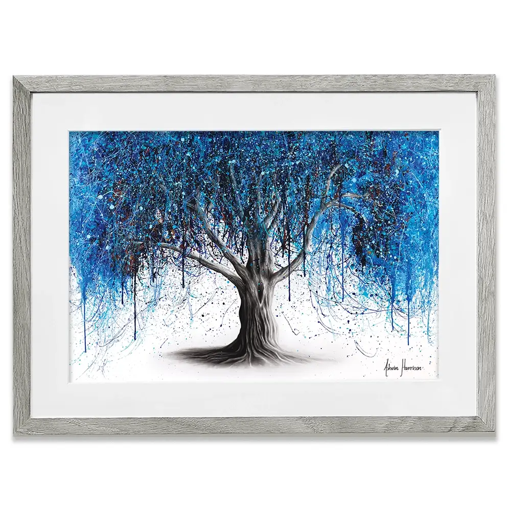Blue Midnight Tree Framed Art Print Blue Midnight Tree Framed Art Print wall art product Ashvin Harrison