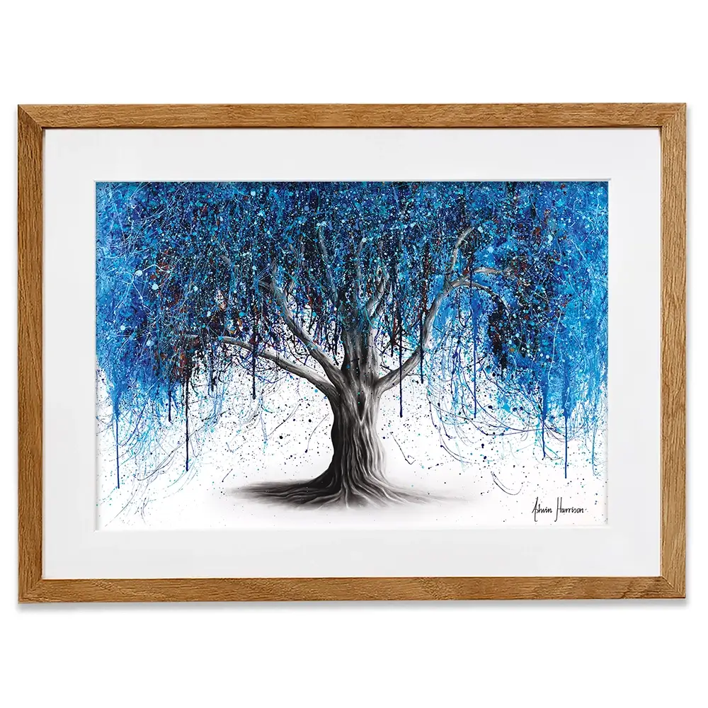 Blue Midnight Tree Framed Art Print Blue Midnight Tree Framed Art Print wall art product Ashvin Harrison