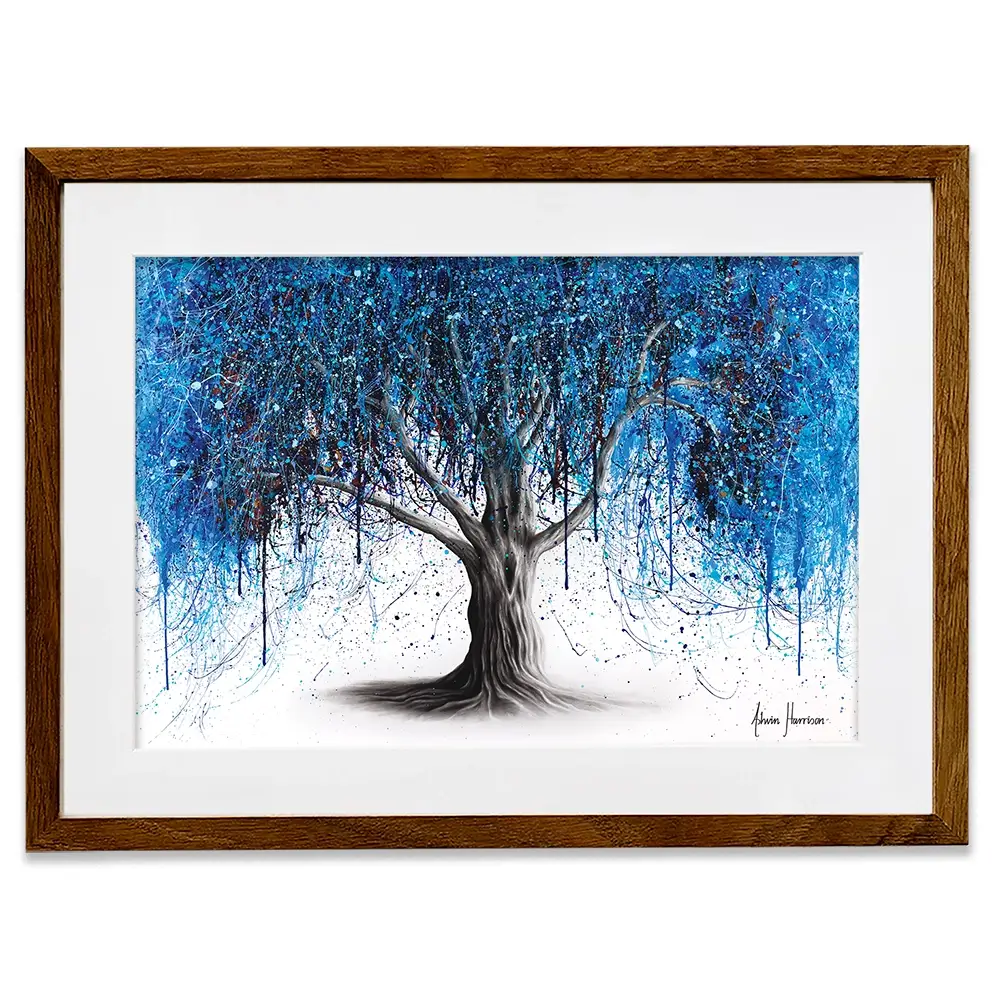 Blue Midnight Tree Framed Art Print Blue Midnight Tree Framed Art Print wall art product Ashvin Harrison
