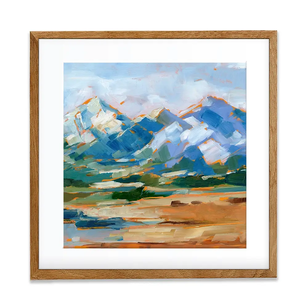 Blue Mountain Peaks Square Framed Art Print Blue Mountain Peaks Square Framed Art Print wall art product Art Print Shop