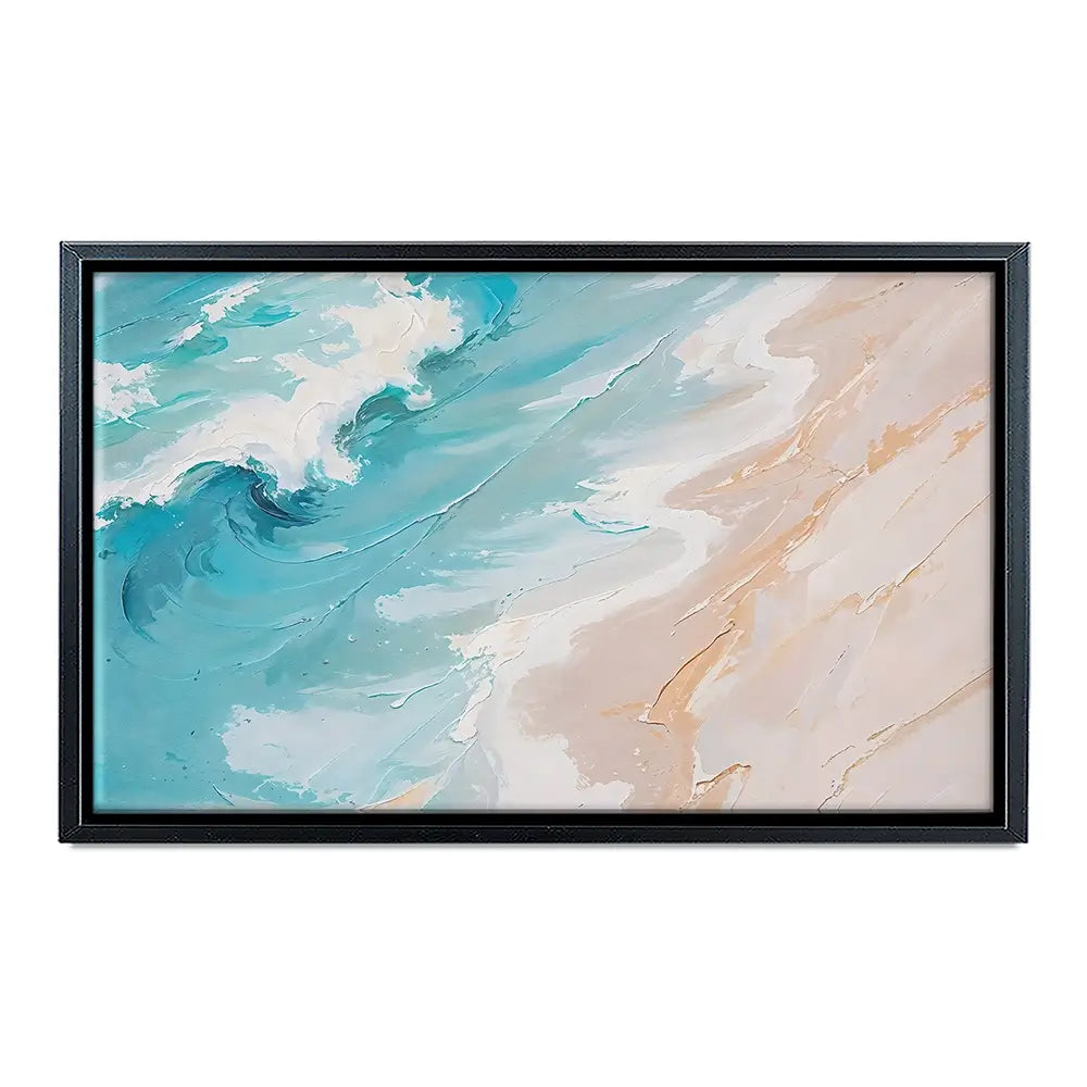 Blue Ocean Wave Canvas Print Blue Ocean Wave Canvas Print wall art product LSR Design Studio - Independent