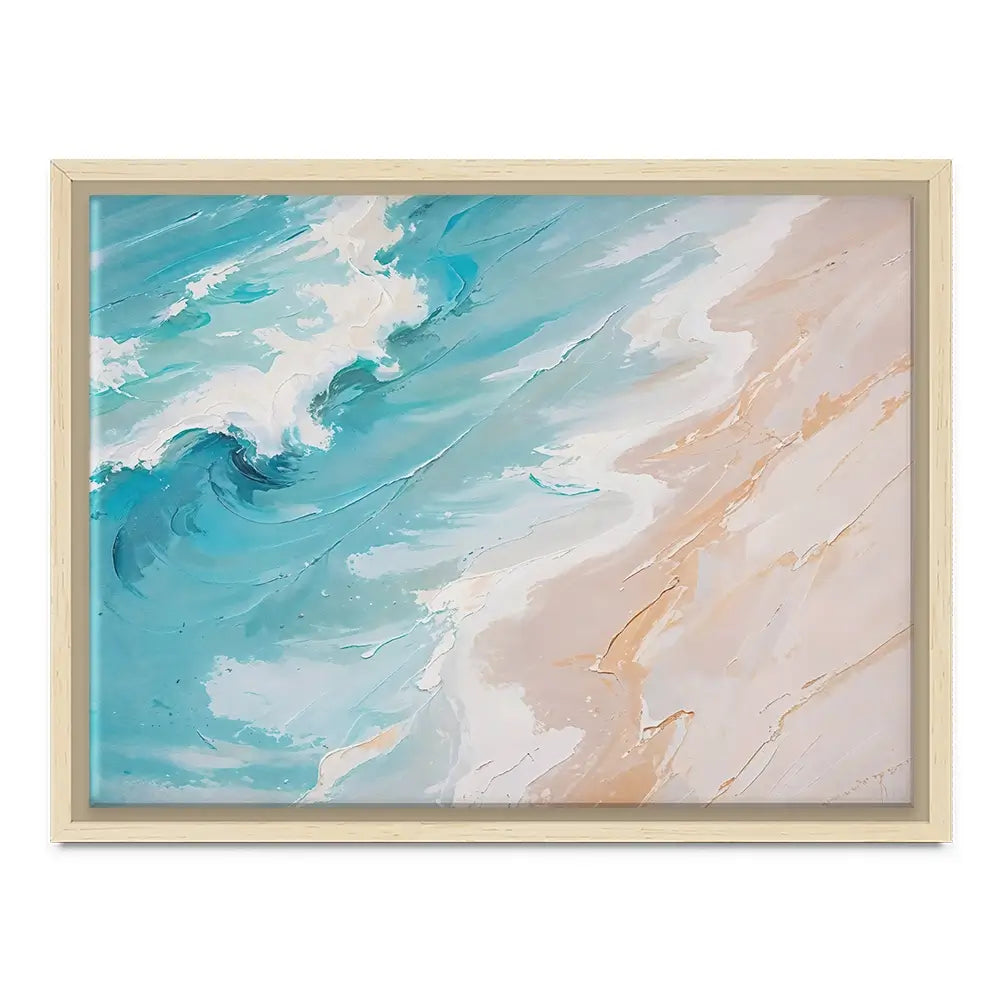Blue Ocean Wave Canvas Print Blue Ocean Wave Canvas Print wall art product LSR Design Studio - Independent