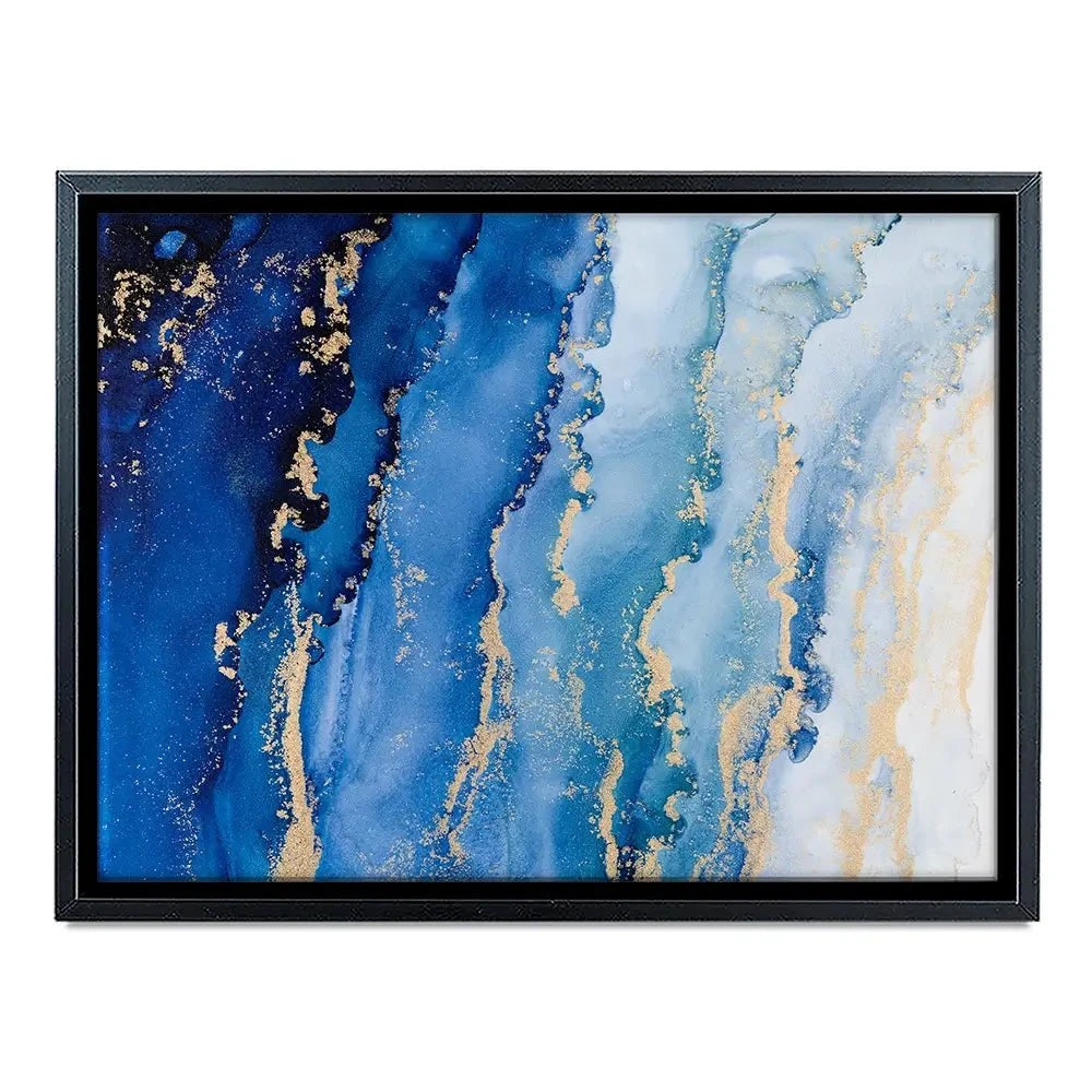 Blue Ombre Marble Canvas Print Blue Ombre Marble Canvas Print wall art product Blue Planet Studio / Shutterstock