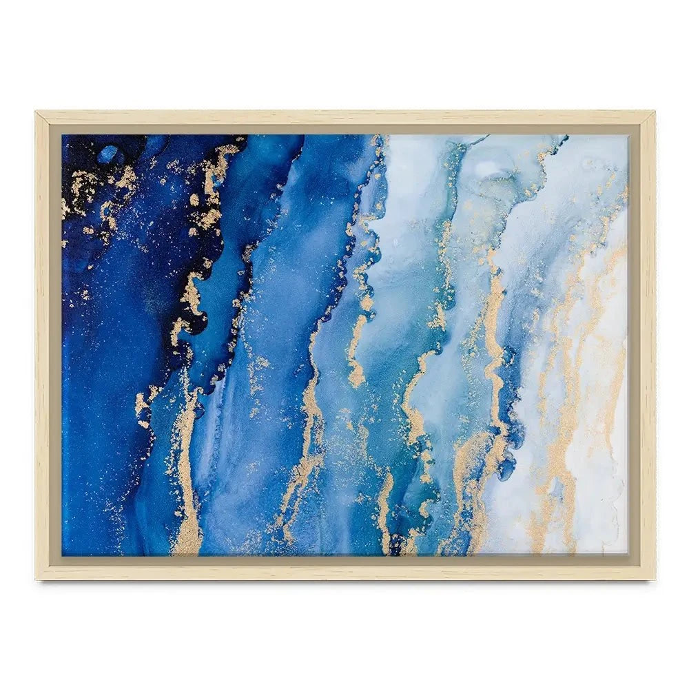 Blue Ombre Marble Canvas Print Blue Ombre Marble Canvas Print wall art product Blue Planet Studio / Shutterstock