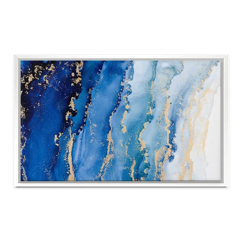 Blue Ombre Marble Canvas Print Blue Ombre Marble Canvas Print wall art product Blue Planet Studio / Shutterstock