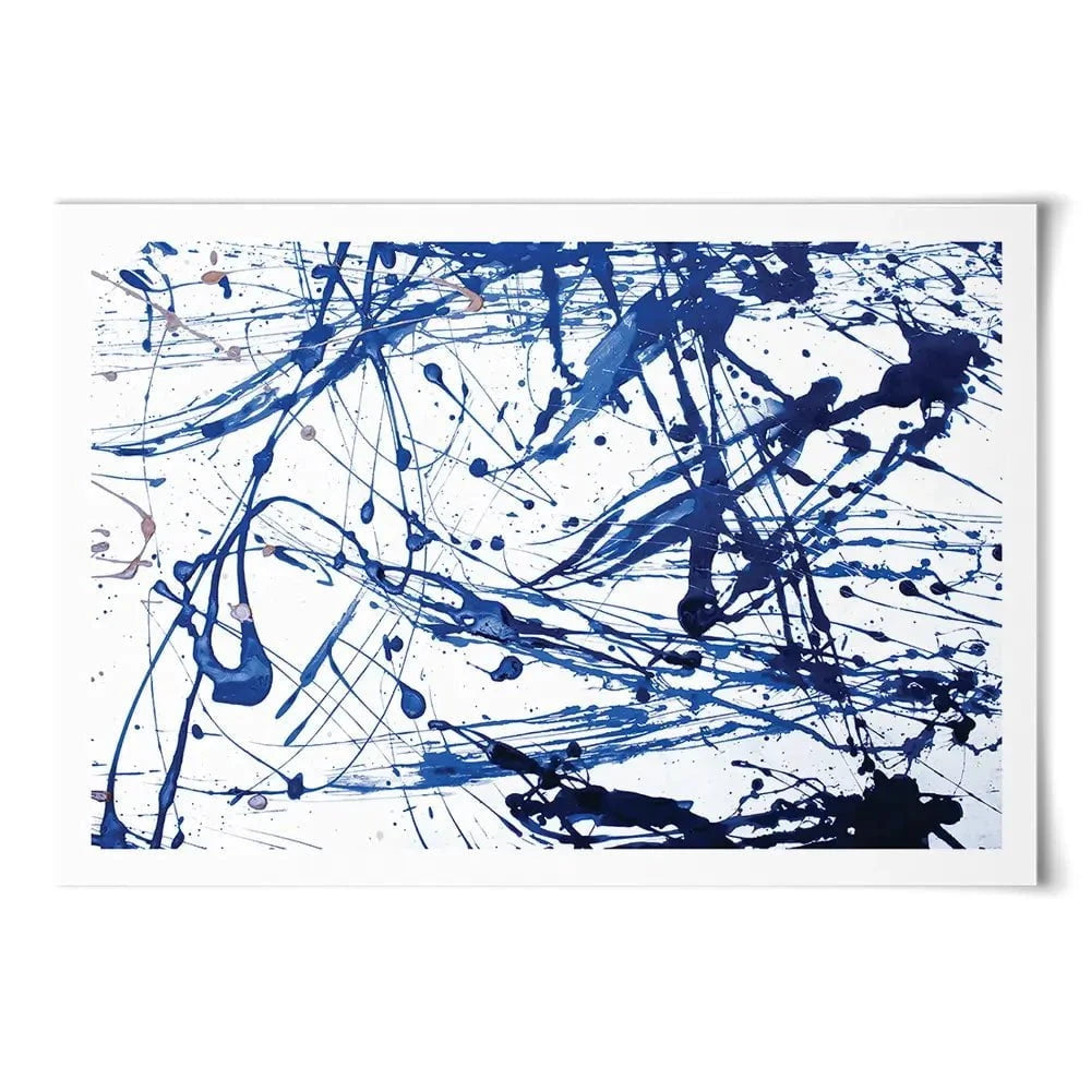 Blue Paint Spatter Art Print Blue Paint Spatter Art Print wall art product Nataliya Sdobnikova / Shutterstock
