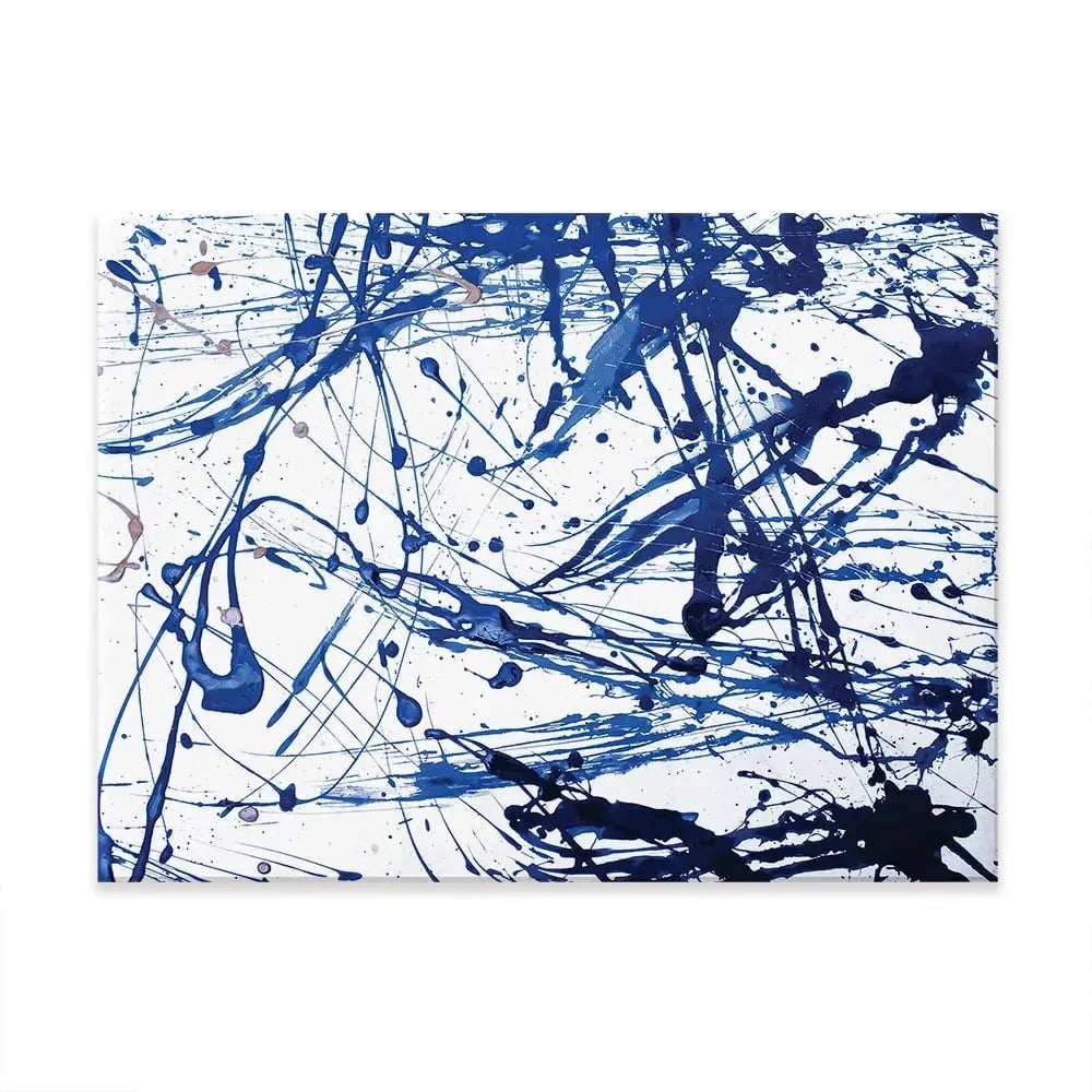 Blue Paint Spatter Canvas Print Blue Paint Spatter Canvas Print wall art product Nataliya Sdobnikova / Shutterstock