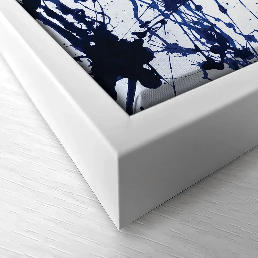 Blue Paint Spatter Canvas Print Blue Paint Spatter Canvas Print wall art product Nataliya Sdobnikova / Shutterstock