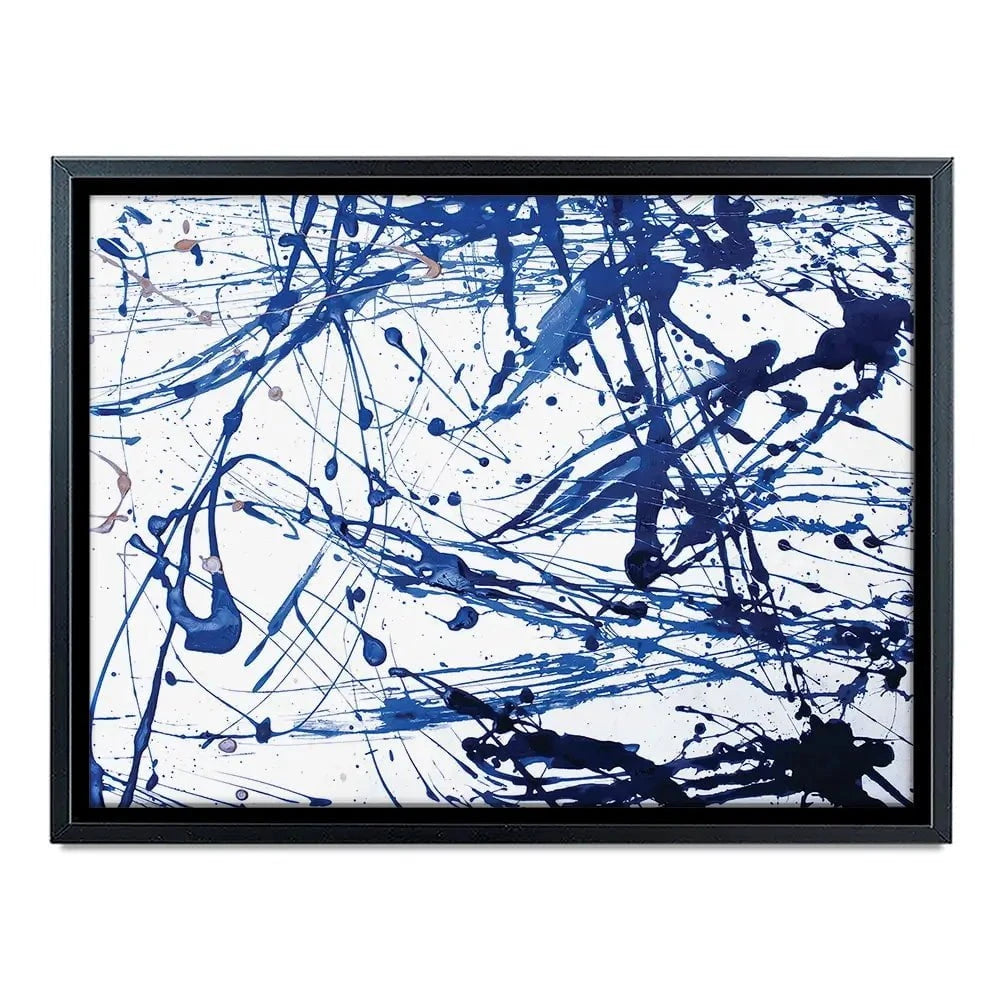 Blue Paint Spatter Canvas Print Blue Paint Spatter Canvas Print wall art product Nataliya Sdobnikova / Shutterstock