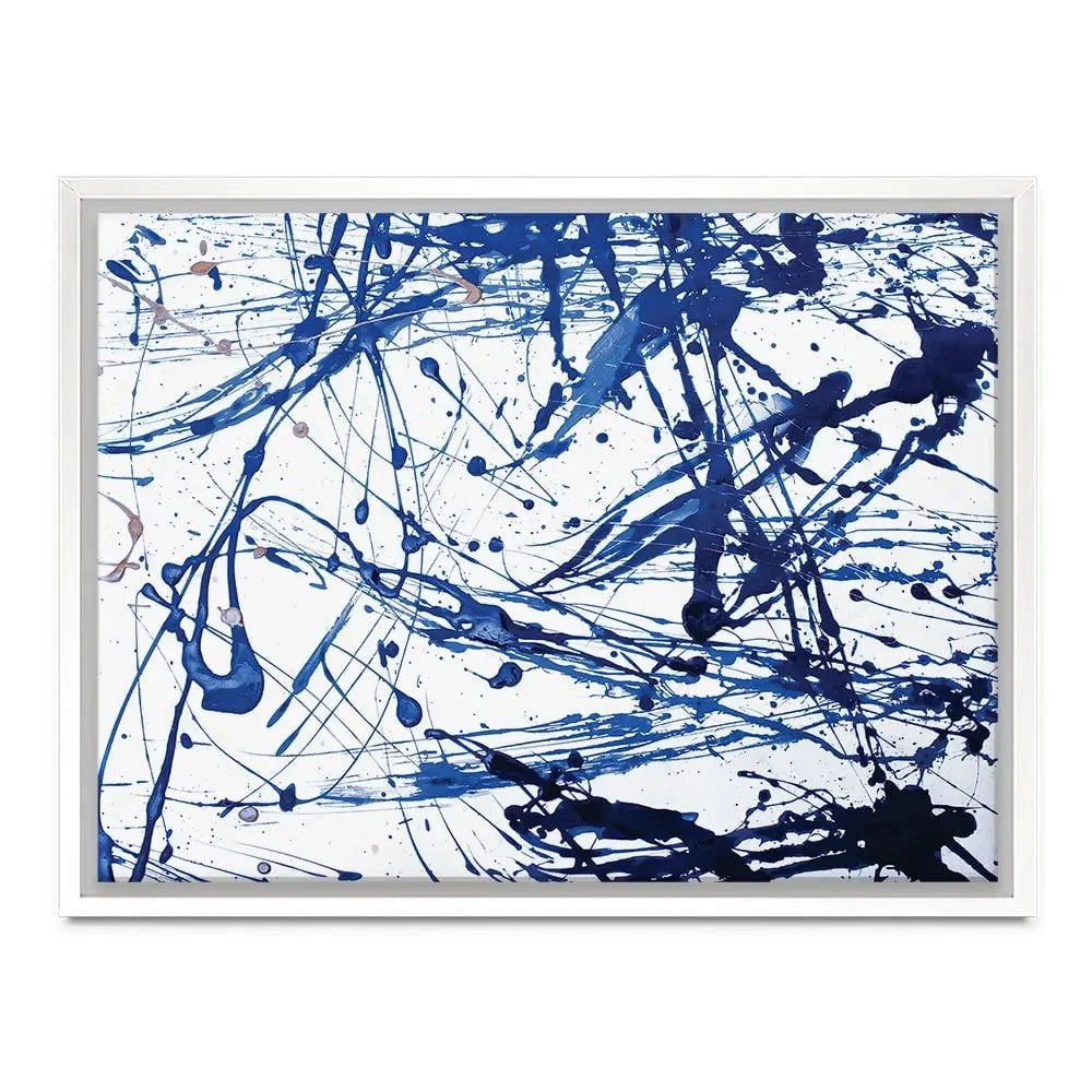 Blue Paint Spatter Canvas Print Blue Paint Spatter Canvas Print wall art product Nataliya Sdobnikova / Shutterstock