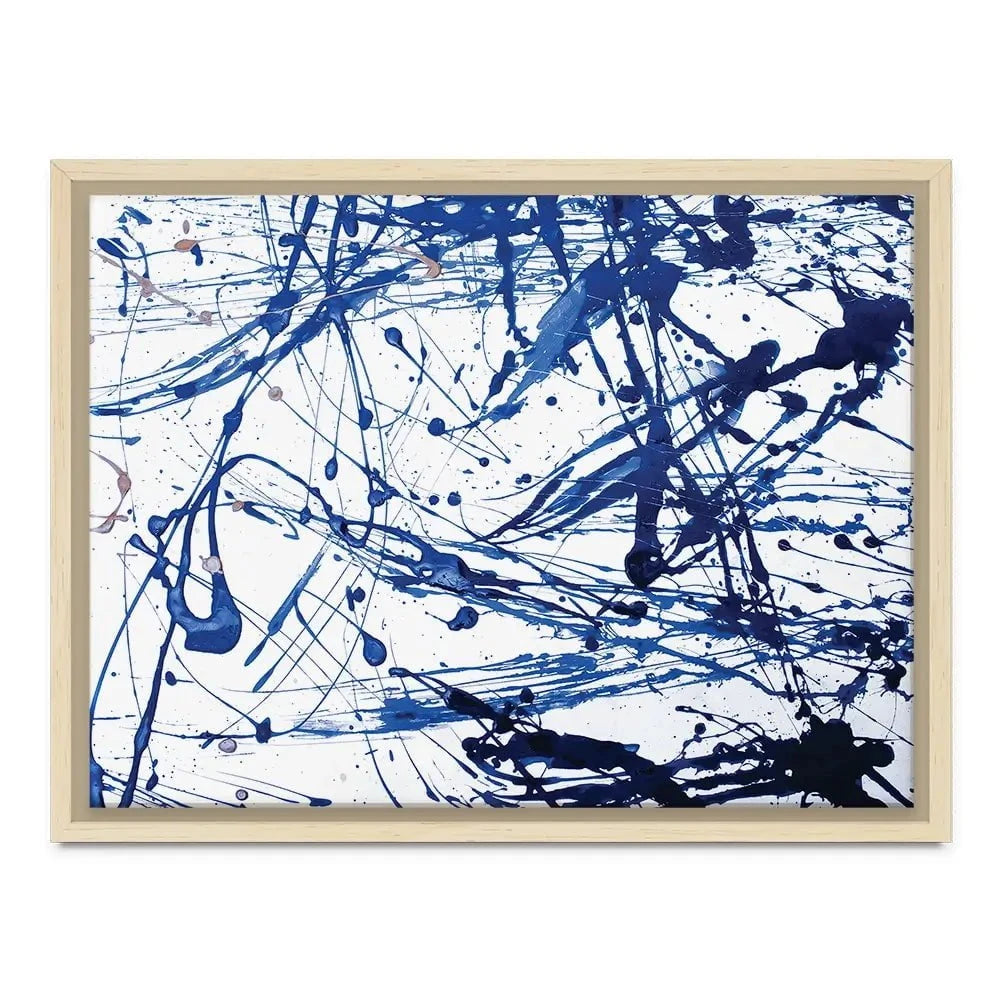 Blue Paint Spatter Canvas Print Blue Paint Spatter Canvas Print wall art product Nataliya Sdobnikova / Shutterstock