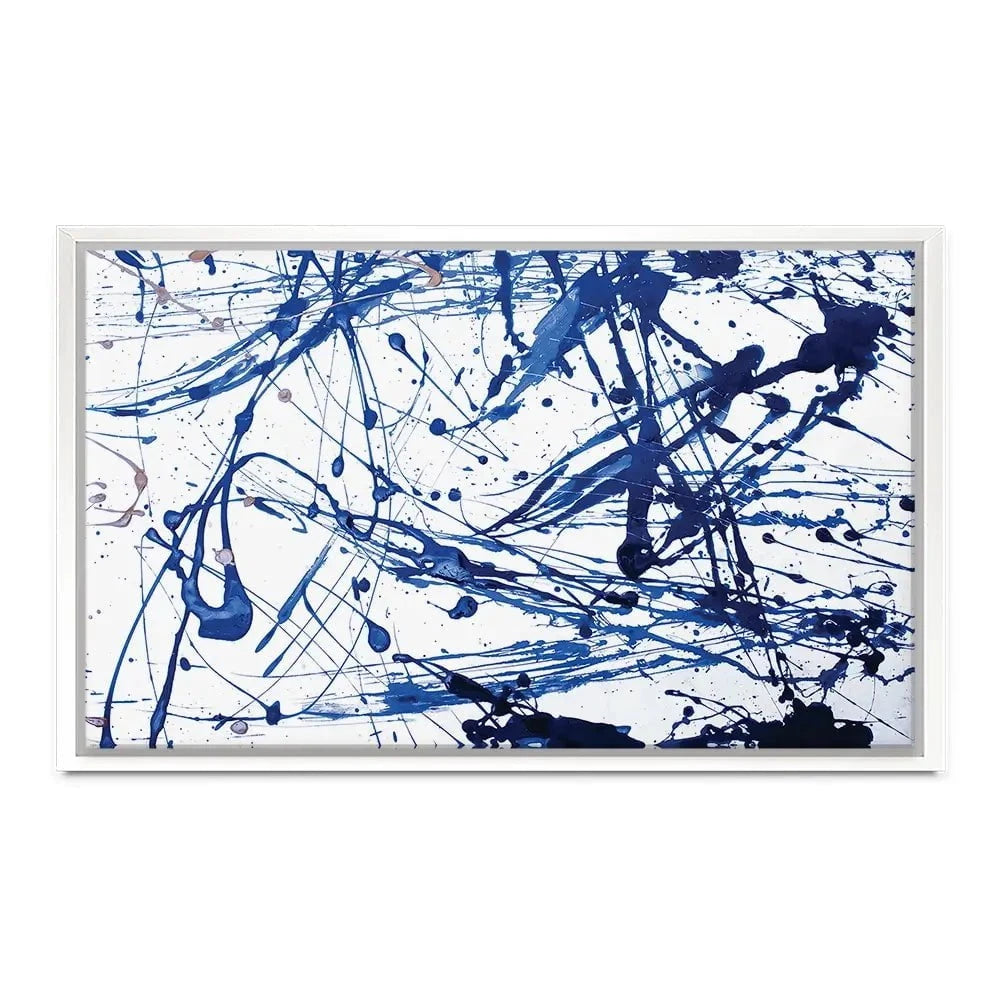 Blue Paint Spatter Canvas Print Blue Paint Spatter Canvas Print wall art product Nataliya Sdobnikova / Shutterstock