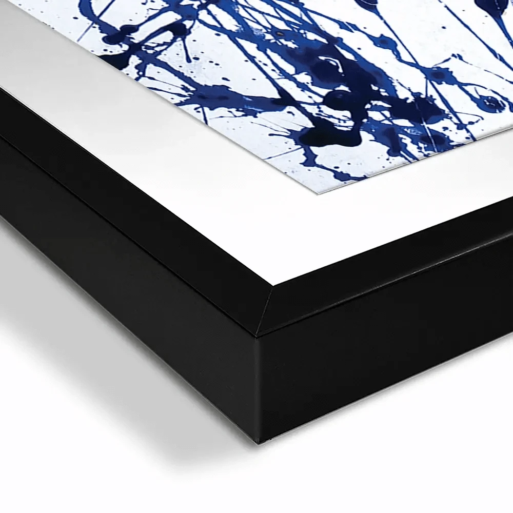 Blue Paint Spatter Framed Art Print Trio Blue Paint Spatter Framed Art Print Trio wall art product Nataliya Sdobnikova / Shutterstock