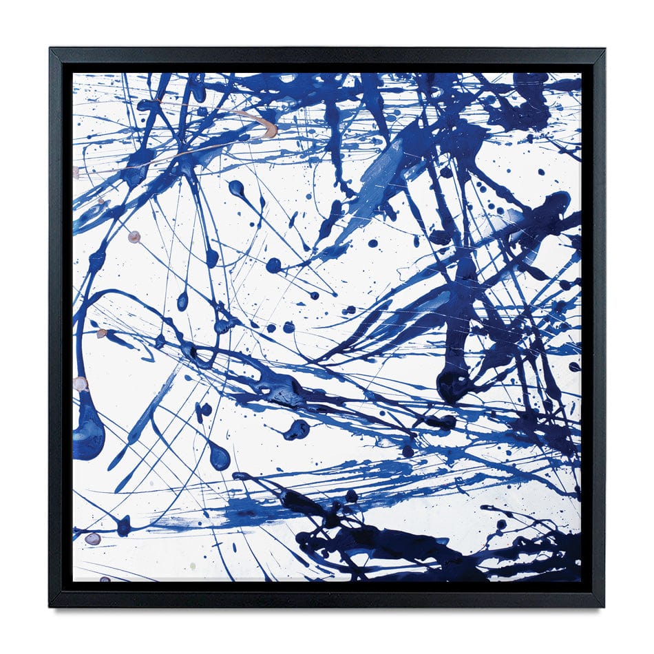 Blue Paint Spatter Square Canvas Print wall art product Nataliya Sdobnikova / Shutterstock