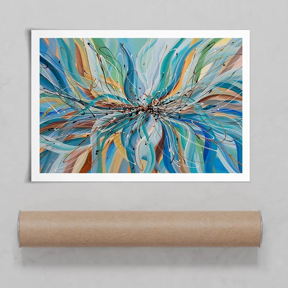 Blue Passion Art Print Blue Passion Art Print wall art product Olga Tkachyk