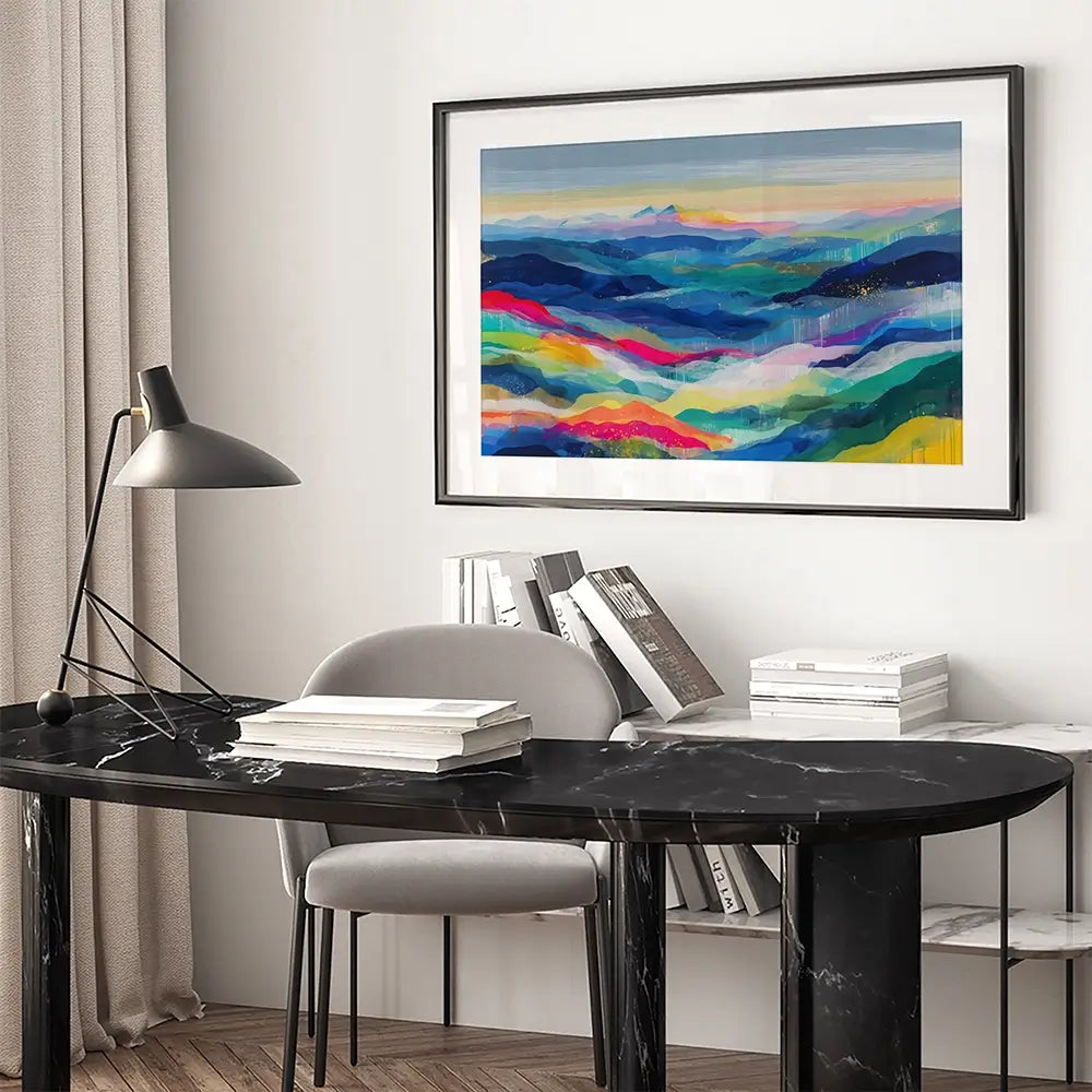 Blue Ridge Reverie Framed Art Print Blue Ridge Reverie Framed Art Print wall art product Chromatic Storm Studio