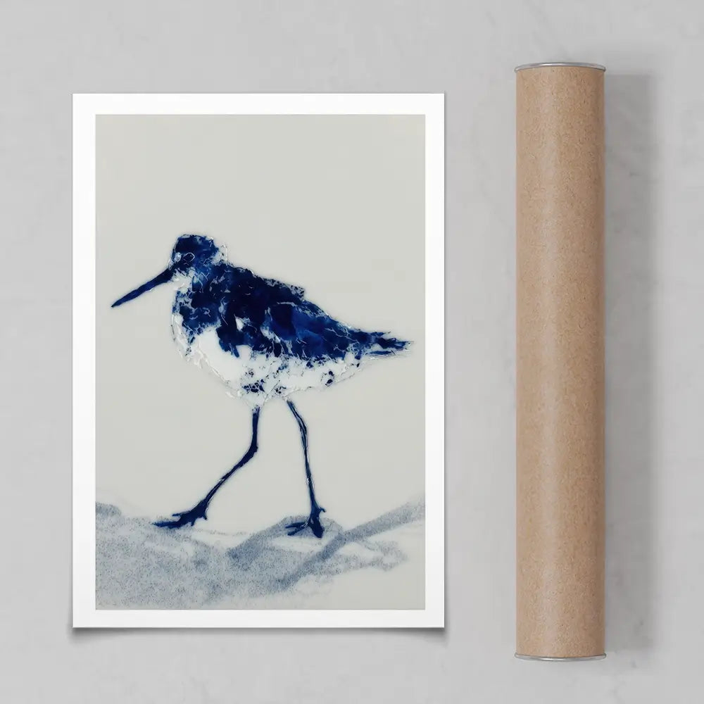 Blue Sandpiper Art Print Blue Sandpiper Art Print wall art product Chromatic Storm Studio
