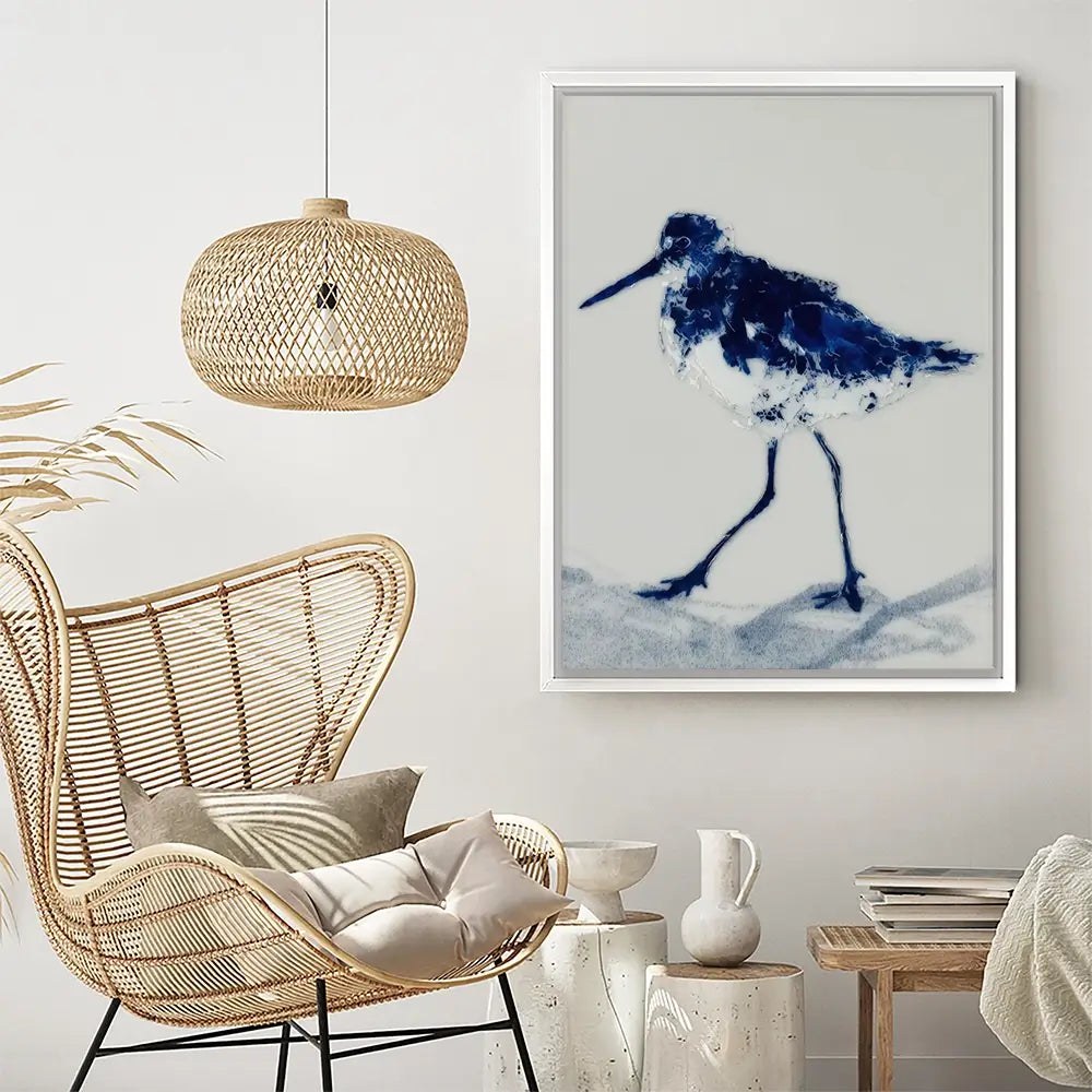 Blue Sandpiper Canvas Print Blue Sandpiper Canvas Print wall art product Chromatic Storm Studio