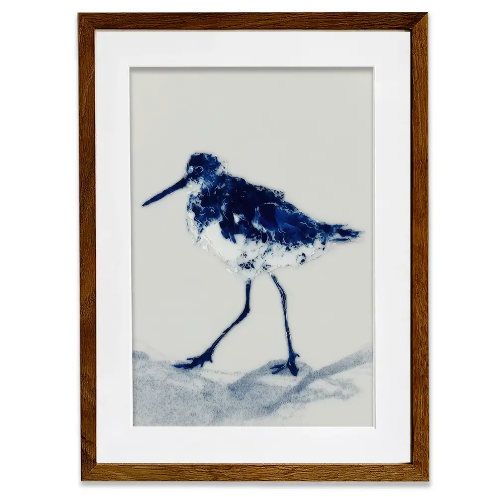 Blue Sandpiper Framed Art Print Blue Sandpiper Framed Art Print wall art product Chromatic Storm Studio