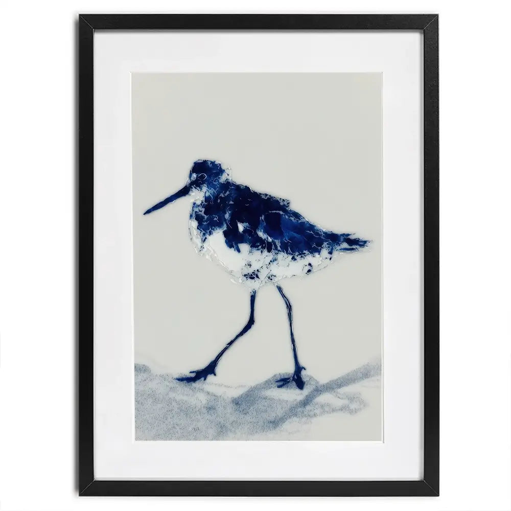 Blue Sandpiper Framed Art Print Blue Sandpiper Framed Art Print wall art product Chromatic Storm Studio