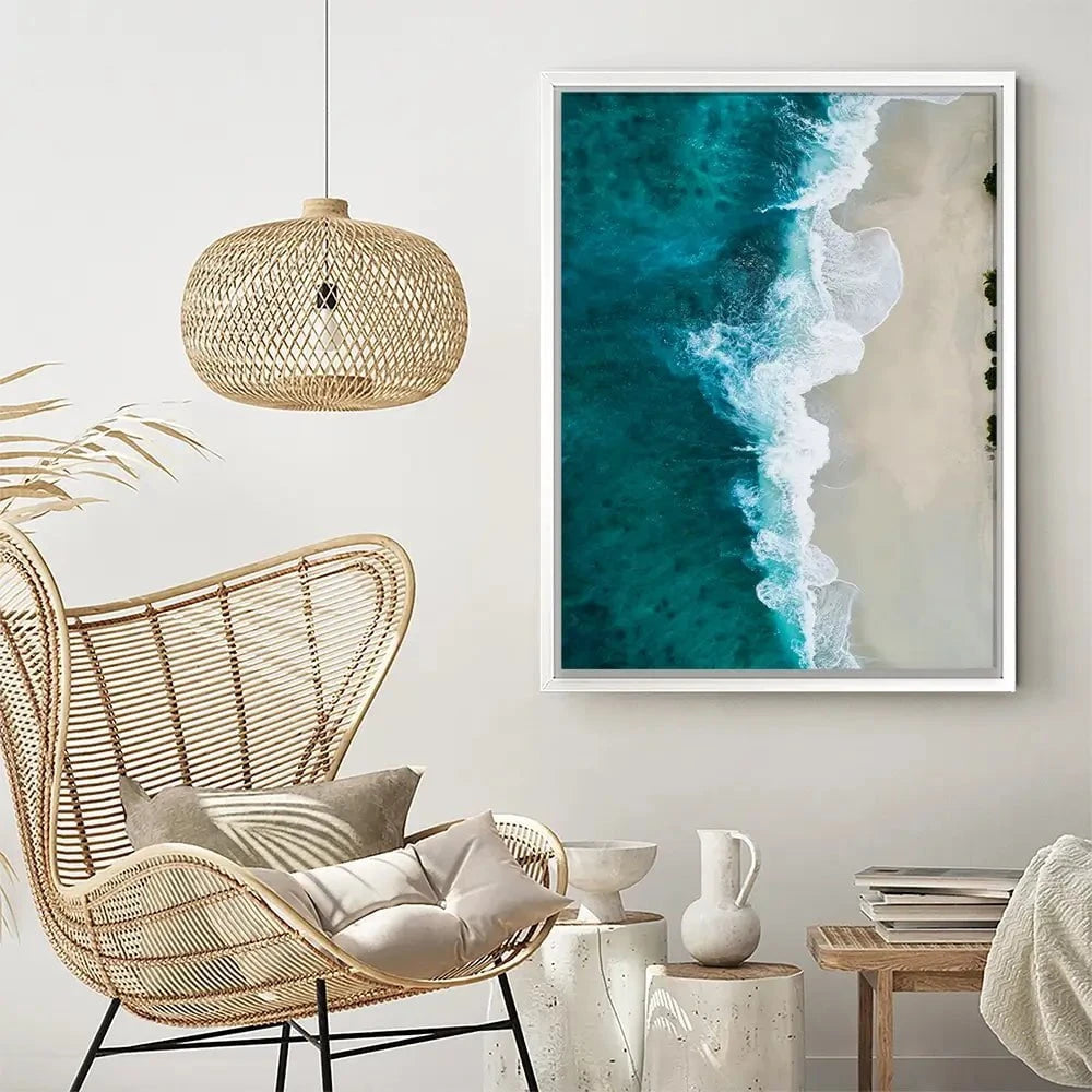 Blue Sea Canvas Print Blue Sea Canvas Print wall art product Treechild