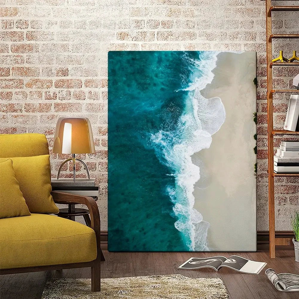 Blue Sea Canvas Print Blue Sea Canvas Print wall art product Treechild