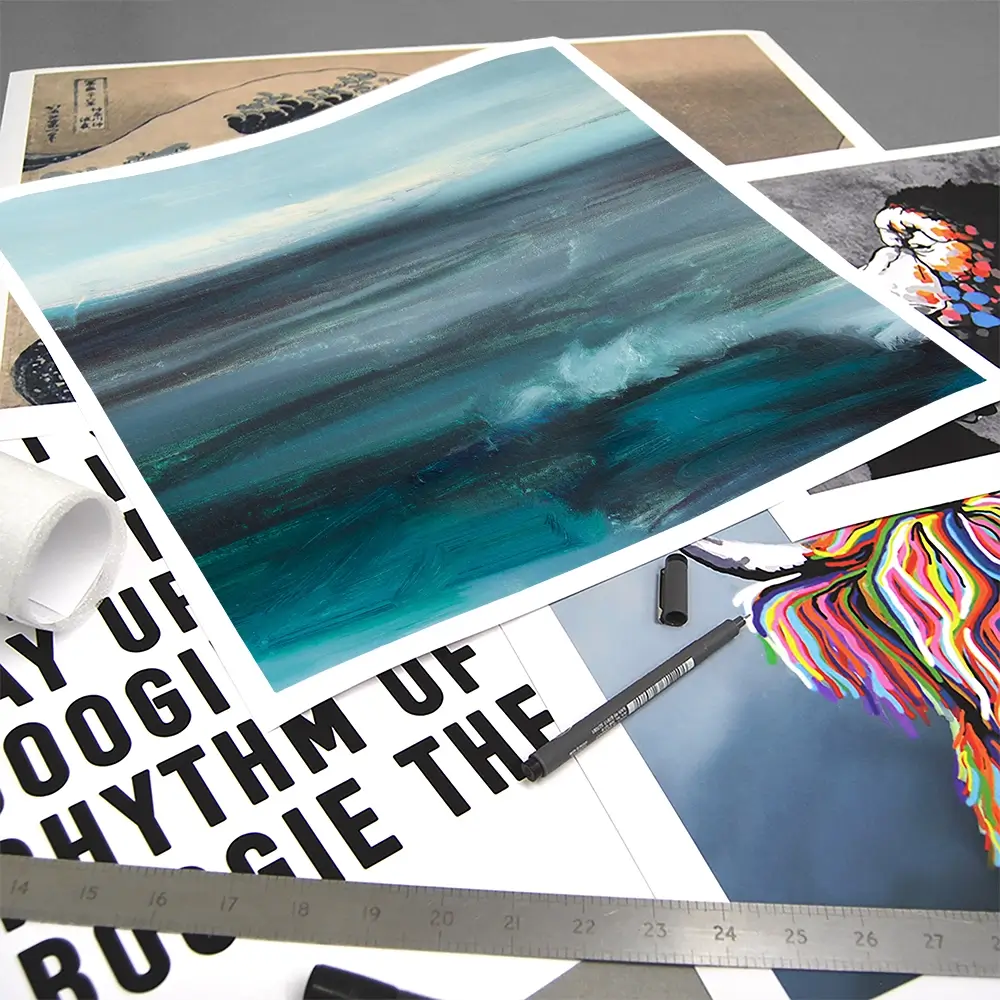 Blue Wash Square Art Print Blue Wash Square Art Print wall art product arteria.lab / Shutterstock