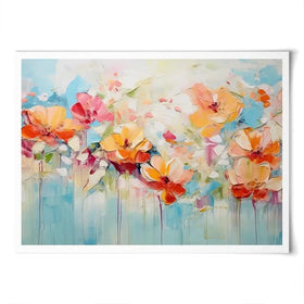 Blue Watercolour Florals Art Print Blue Watercolour Florals Art Print wall art product Gina Kelly - Independent