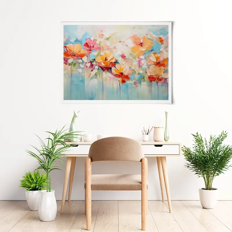 Blue Watercolour Florals Art Print Blue Watercolour Florals Art Print wall art product Gina Kelly - Independent