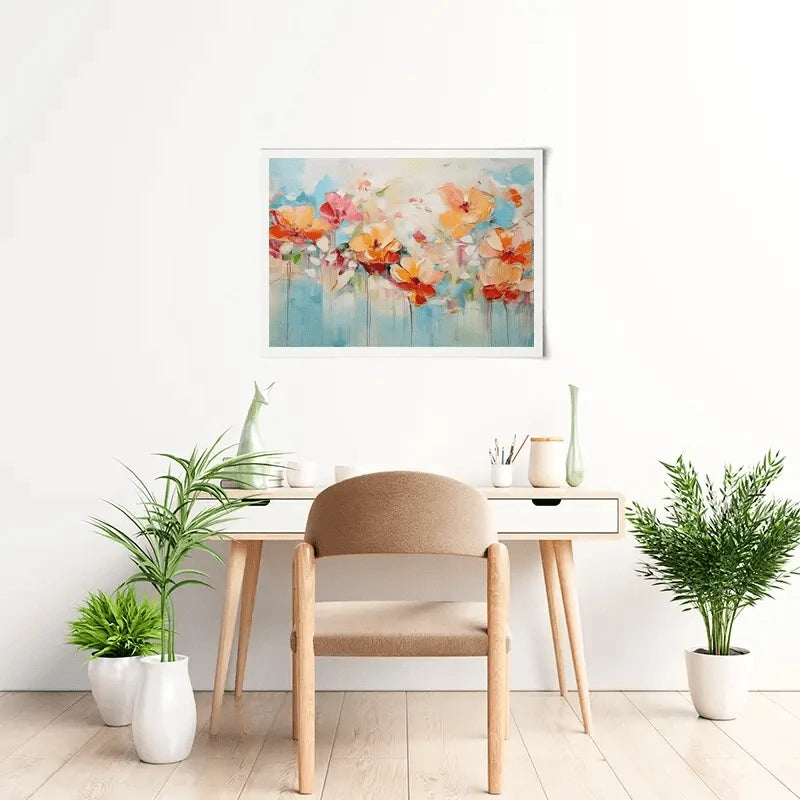 Blue Watercolour Florals Art Print Blue Watercolour Florals Art Print wall art product Gina Kelly - Independent
