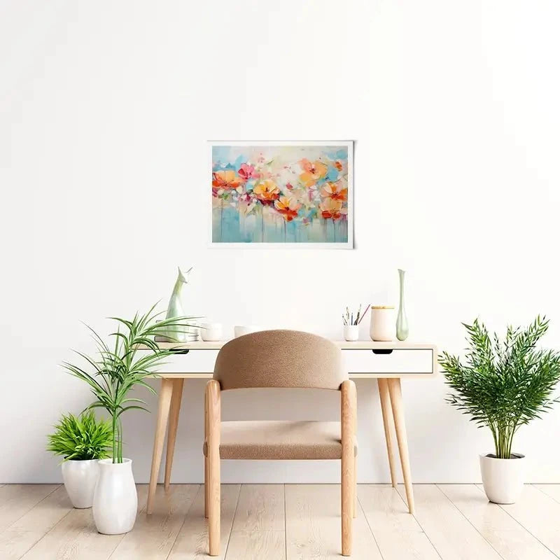 Blue Watercolour Florals Art Print Blue Watercolour Florals Art Print wall art product Gina Kelly - Independent