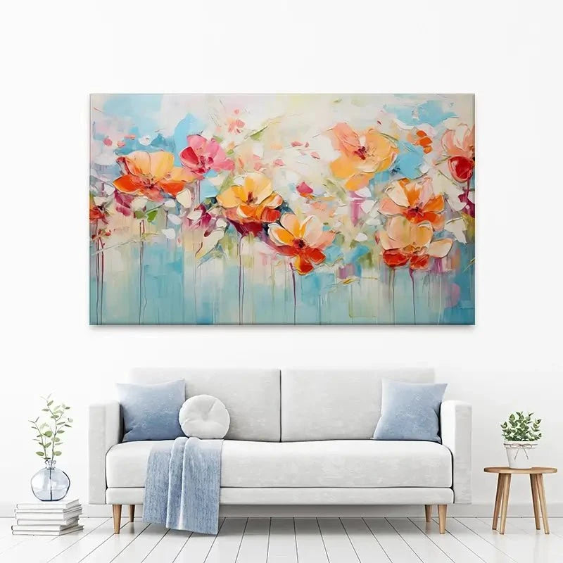 Blue Watercolour Florals Canvas Print Blue Watercolour Florals Canvas Print wall art product Gina Kelly - Independent