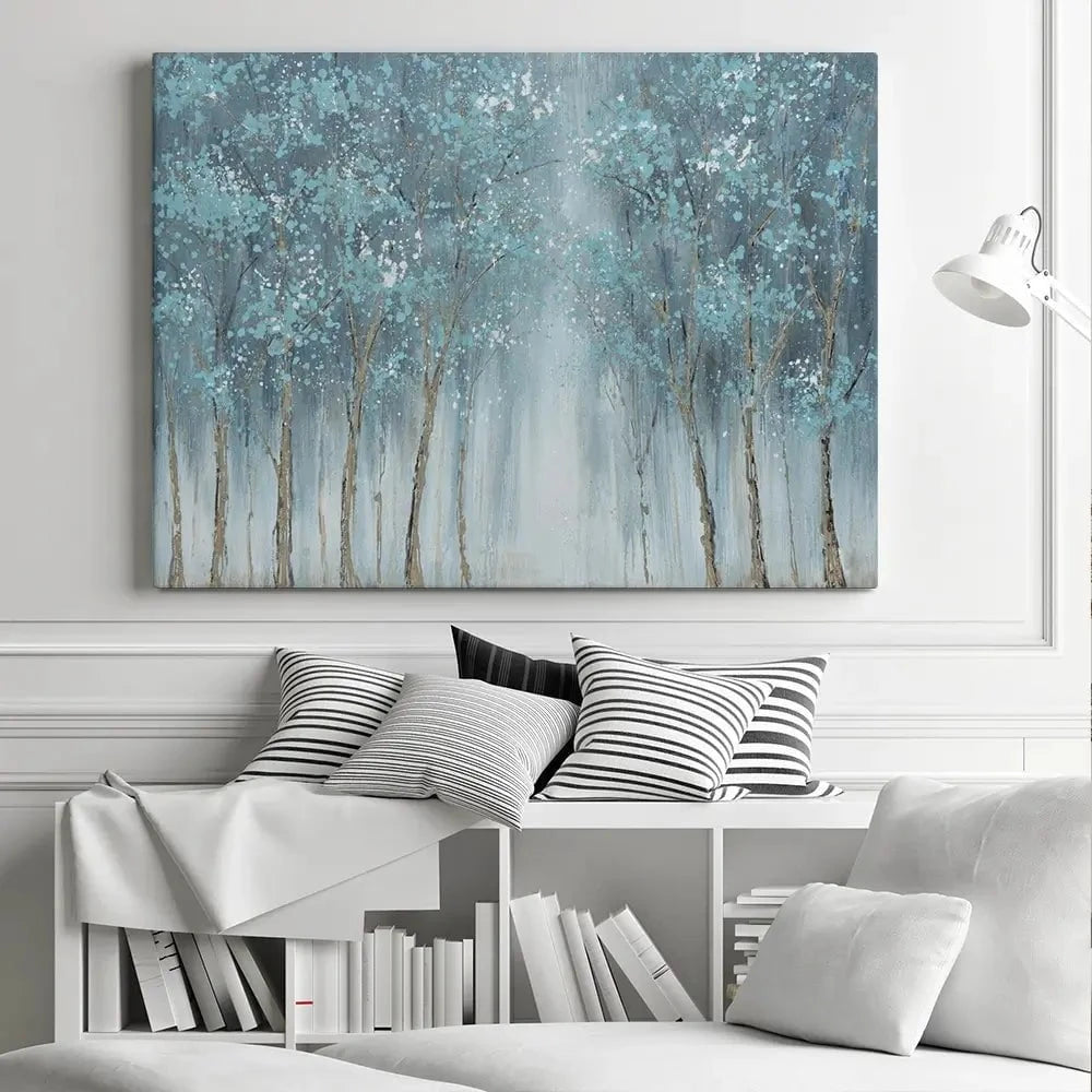 Blue Woods Canvas Print Blue Woods Canvas Print wall art product CHENYU ARTS / Shutterstock