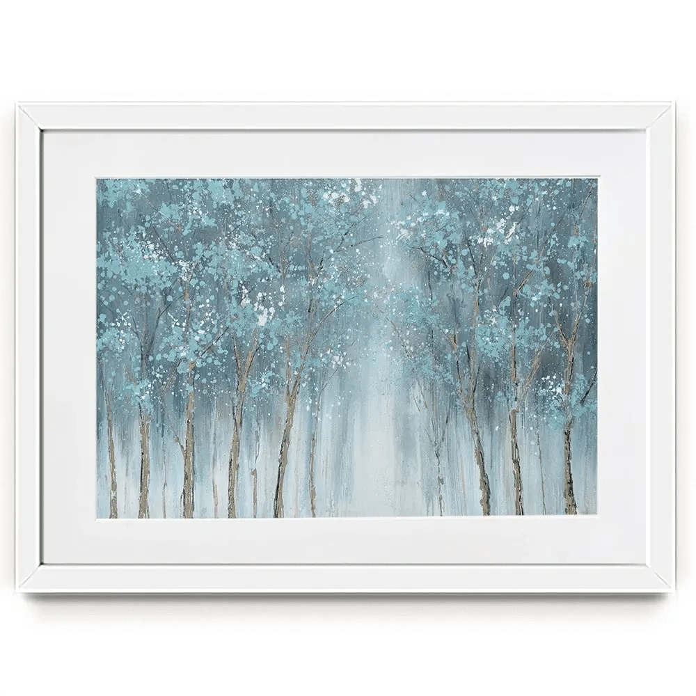 Blue Woods Framed Art Print Blue Woods Framed Art Print wall art product CHENYU ARTS / Shutterstock