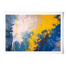 Blue Yellow Blitz Art Print Blue Yellow Blitz Art Print wall art product Art Print Shop