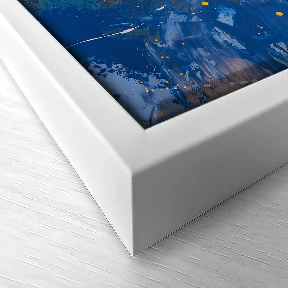 Blue Yellow Blitz Canvas Print Blue Yellow Blitz Canvas Print wall art product Art Print Shop