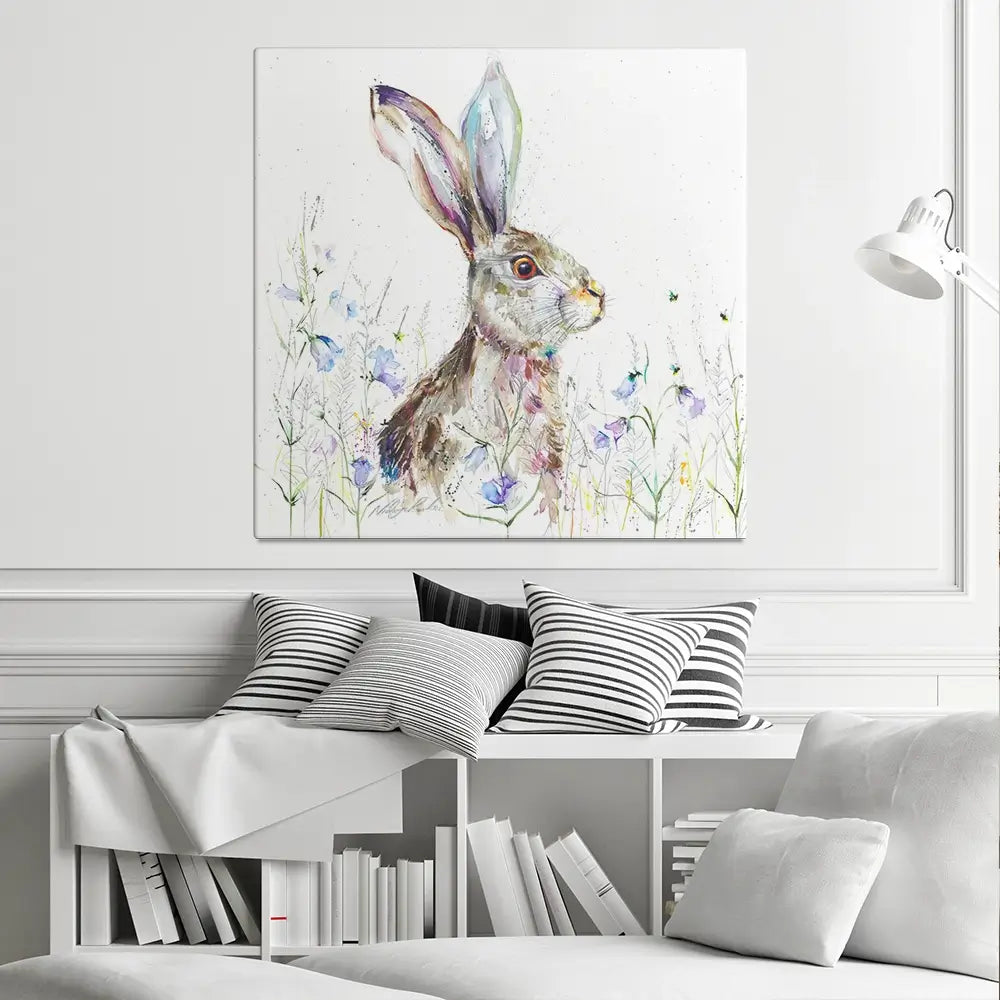 Bluebell Square Canvas Print Bluebell Square Canvas Print wall art product Nicola Jane Rowles