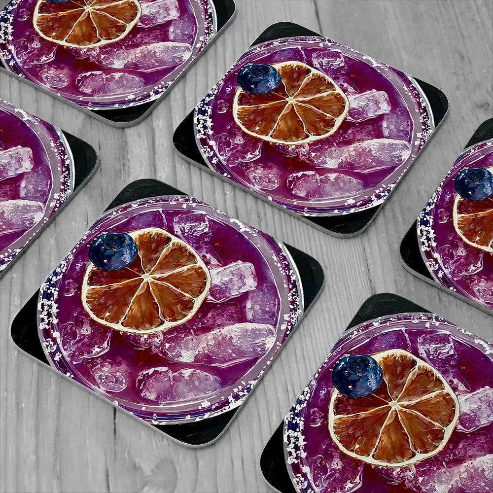 Blueberry Margartia Cocktail Coaster Set Blueberry Margartia Cocktail Coaster Set wall art product David Alexander Elder