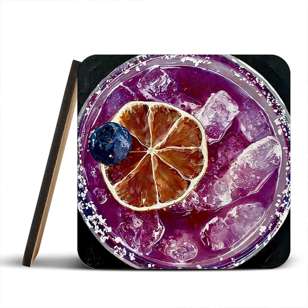 Blueberry Margartia Cocktail Coaster Set Blueberry Margartia Cocktail Coaster Set wall art product David Alexander Elder