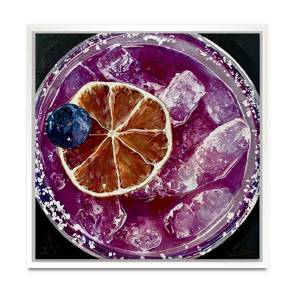 Blueberry Margartia Cocktail Square Canvas Print Blueberry Margartia Cocktail Square Canvas Print wall art product David Alexander Elder