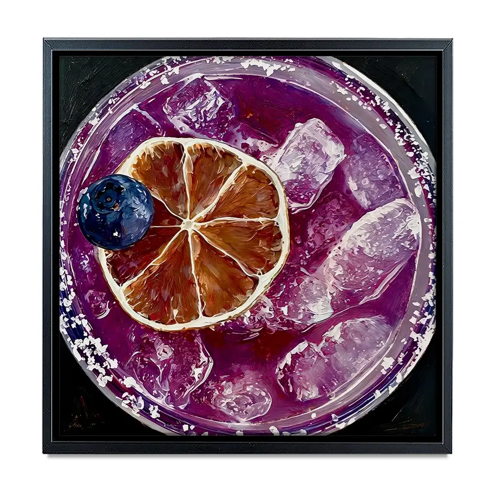 Blueberry Margartia Cocktail Square Canvas Print Blueberry Margartia Cocktail Square Canvas Print wall art product David Alexander Elder