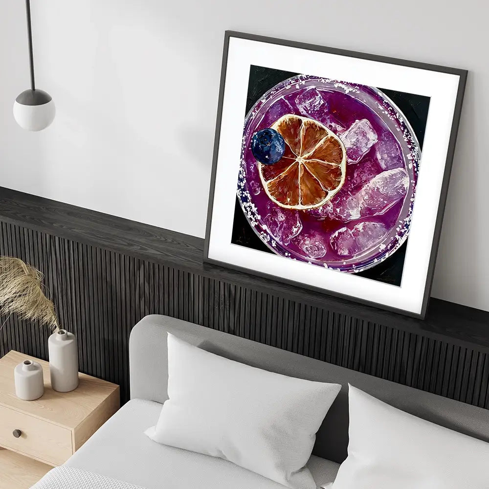 Blueberry Margartia Cocktail Square Framed Art Print Blueberry Margartia Cocktail Square Framed Art Print wall art product David Alexander Elder