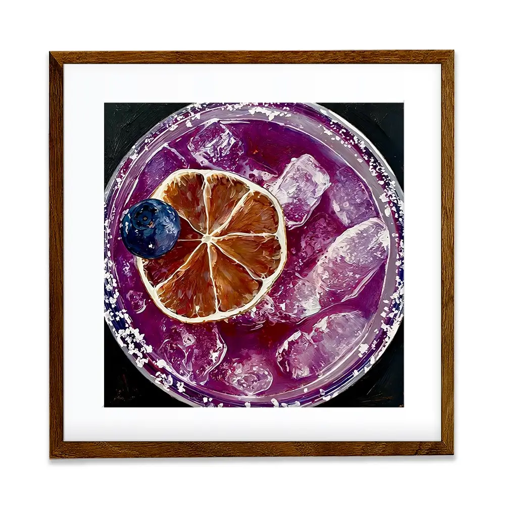 Blueberry Margartia Cocktail Square Framed Art Print Blueberry Margartia Cocktail Square Framed Art Print wall art product David Alexander Elder