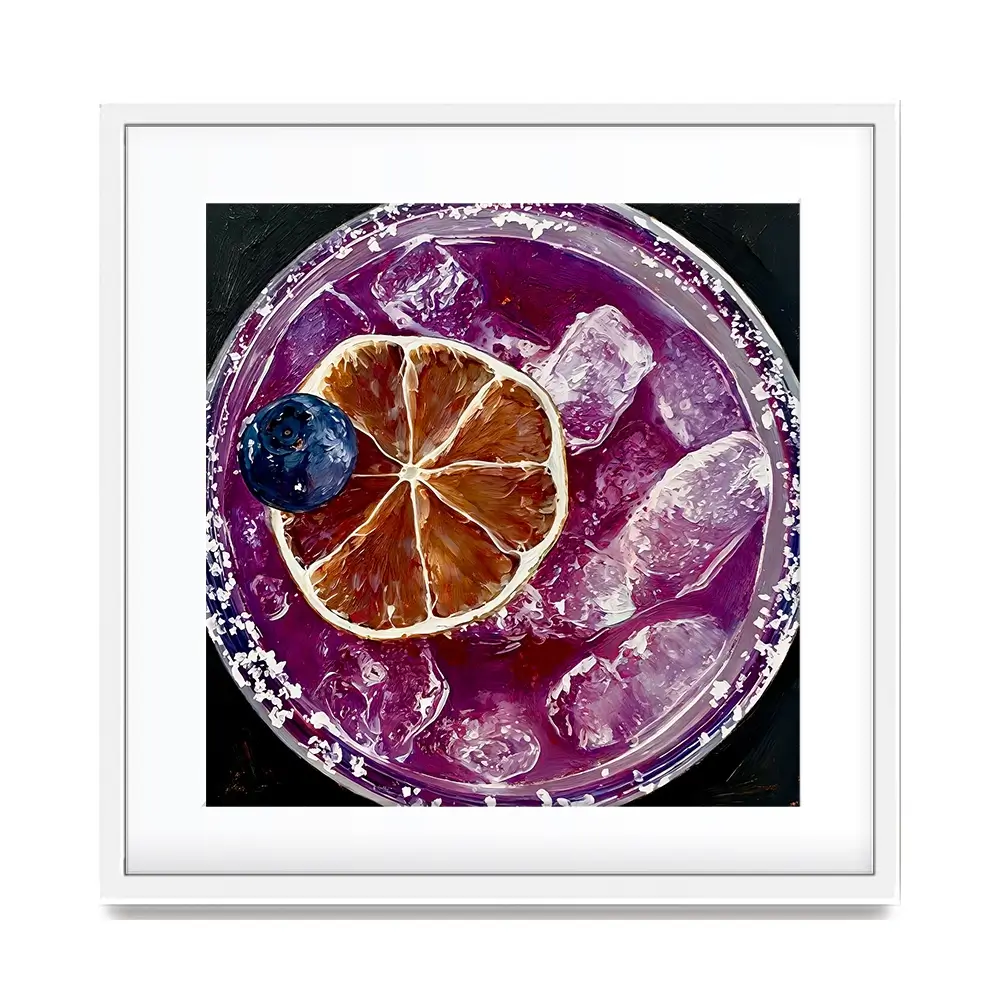Blueberry Margartia Cocktail Square Framed Art Print Blueberry Margartia Cocktail Square Framed Art Print wall art product David Alexander Elder