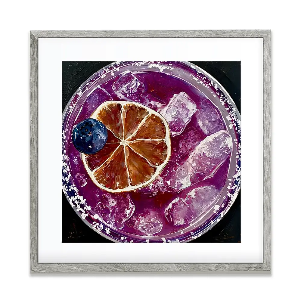 Blueberry Margartia Cocktail Square Framed Art Print Blueberry Margartia Cocktail Square Framed Art Print wall art product David Alexander Elder