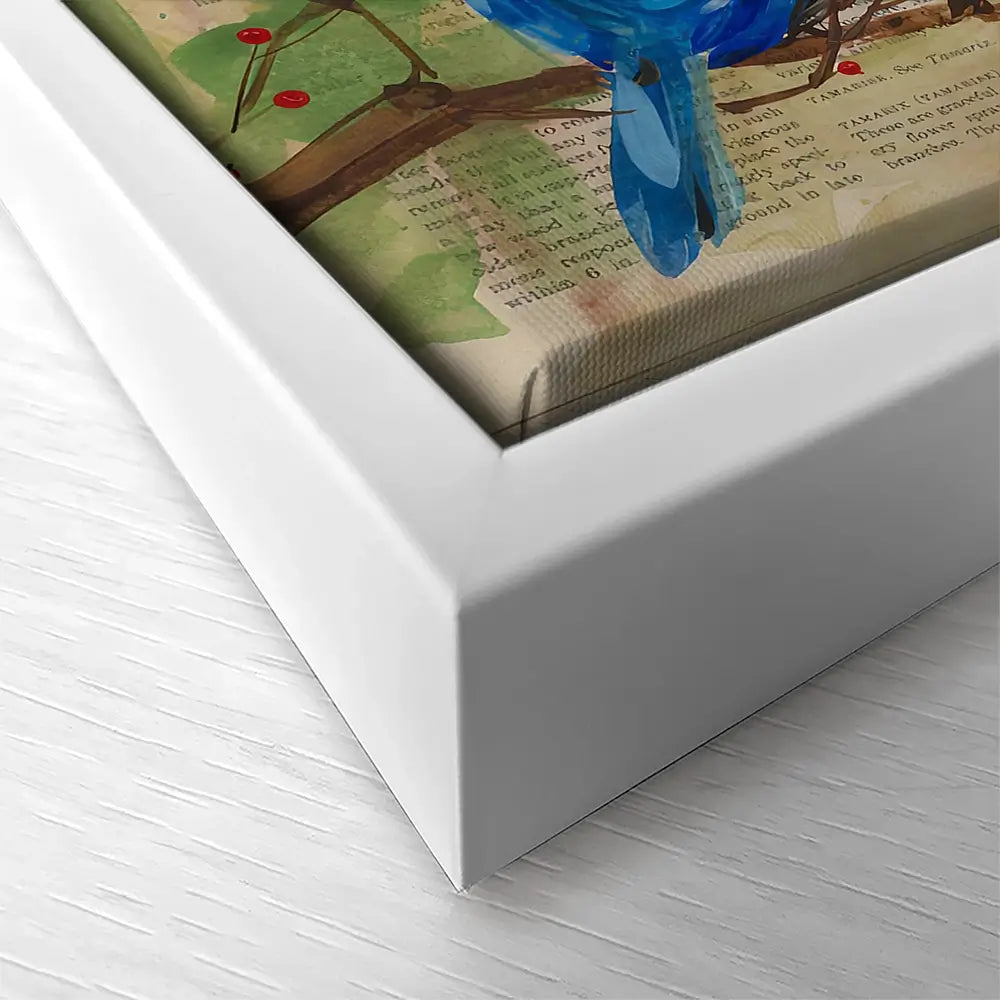 Bluebirds Love Square Canvas Print Bluebirds Love Square Canvas Print wall art product Tiffani Taylor - Independent