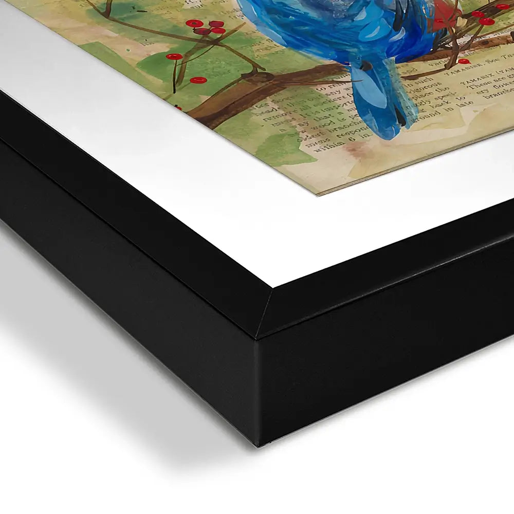 Bluebirds Love Square Framed Art Print Bluebirds Love Square Framed Art Print wall art product Tiffani Taylor - Independent